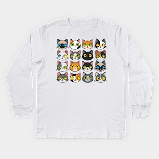 Happy Cats Kids Long Sleeve T-Shirt